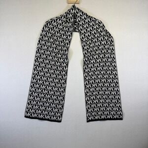 Michael Kors Black and White Logo Scarf/Wrap